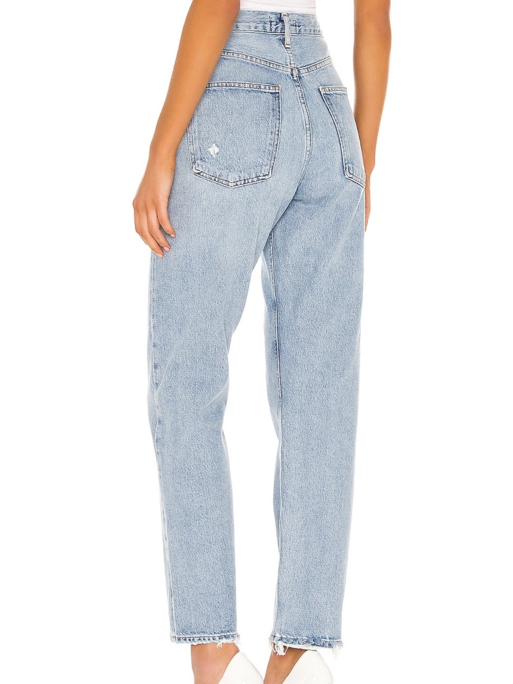Agolde Light Wash Straight Leg Jeans - Picture 2 of 7